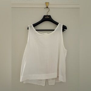 Cloth & Stone White Sleeveless Top with Flattering Open Back